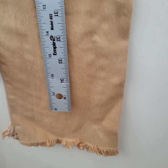 Jonathan Simkhai Women's Tan Frayed Hem Jeans - Picture 8 of 9
